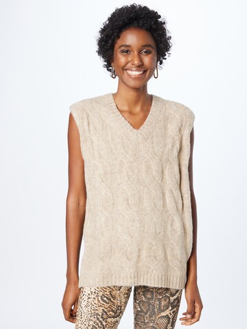 Zwillingsherz Sweater 'Vroni' in Beige: front