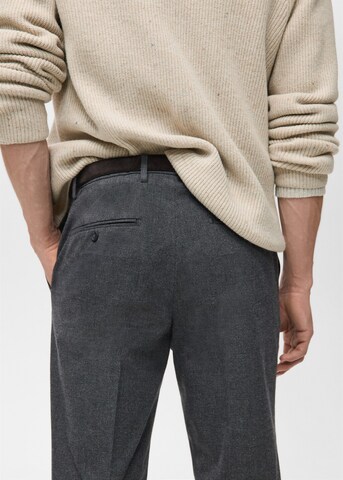 MANGO MAN Slim fit Pleated Pants 'Brest' in Grey