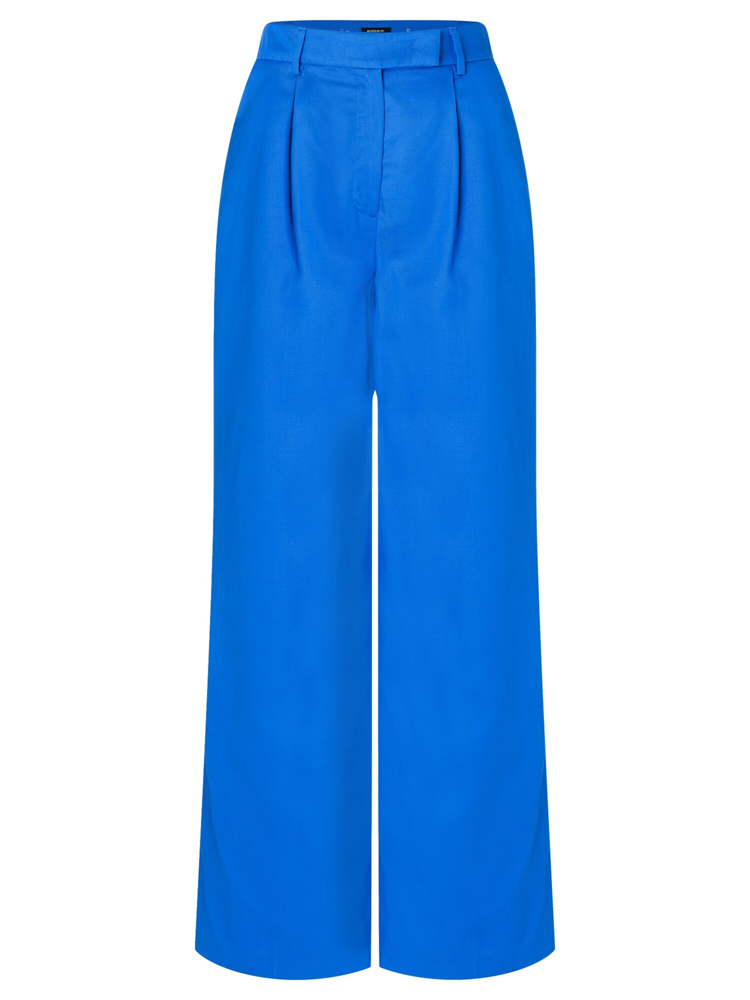 MORE & MORE Široke hlačnice Hlače z naborki | modra barva: sprednja stran