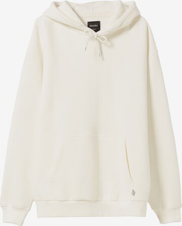 Bershka Sweatshirt in Weiß: predná strana