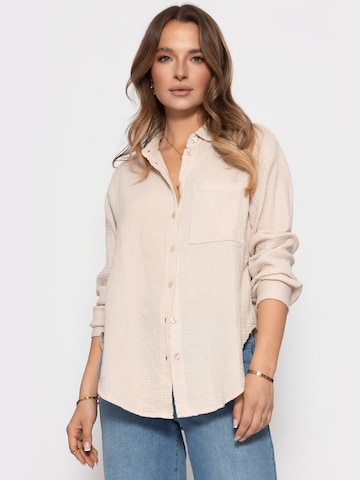 SASSYCLASSY Blouse in Beige: front