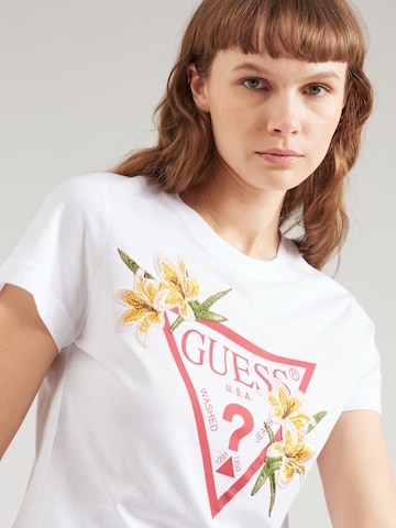 GUESS T-Shirt 'ZOEY' in Weiß