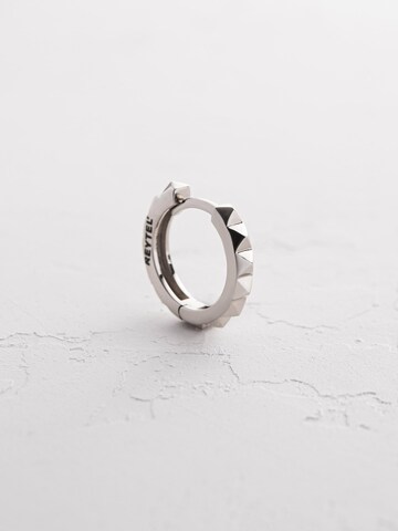 REYTEL - Pendientes 'HARD' en plata: frente