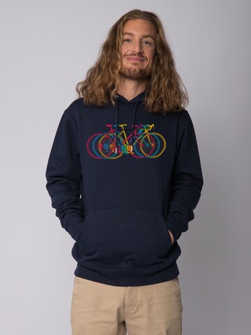 Sweat-shirt ' Fahrräder ' Watapparel en bleu : devant
