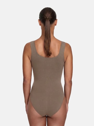 cfab (formerly creamy fabrics) Shapingbody 'Tank Bodysuit Sculpting Shapewear mit String'‌‌‌‌‌‌ in Braun
