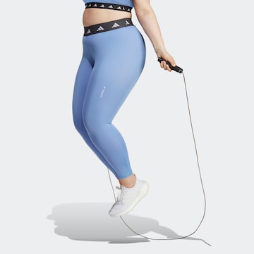 ADIDAS PERFORMANCE Skinny Sportbyxa 'Techfit ' i blå: framsida