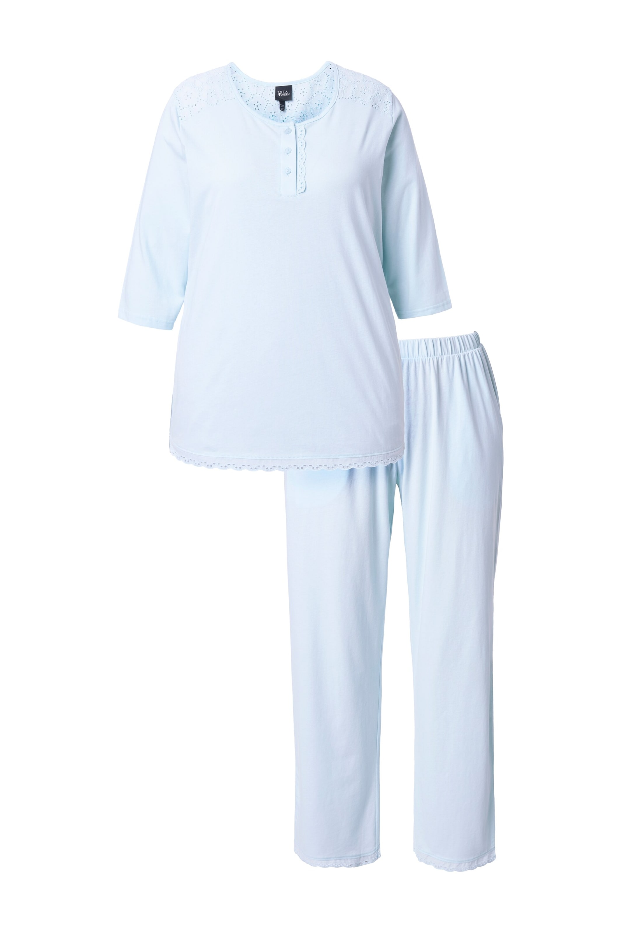Ulla Popken Pajama in Blue: front
