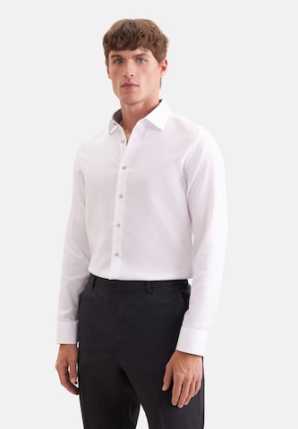 SEIDENSTICKER Slim fit Business shirt in White: front