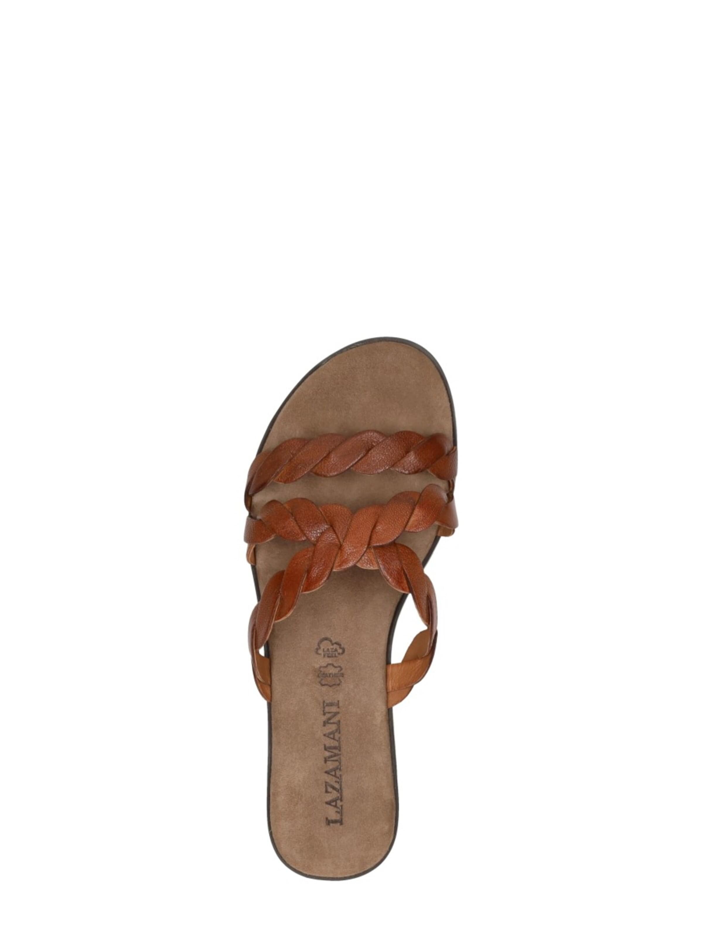 LAZAMANI Mule 'Open Teen' in Brown