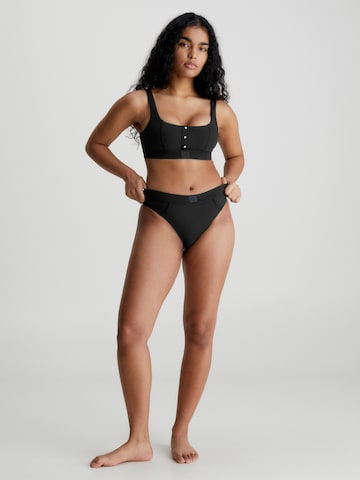 Calvin Klein Swimwear Dół bikini w kolorze czarny