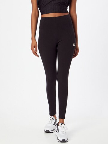 Skinny Pantaloni sport de la PUMA pe negru: față