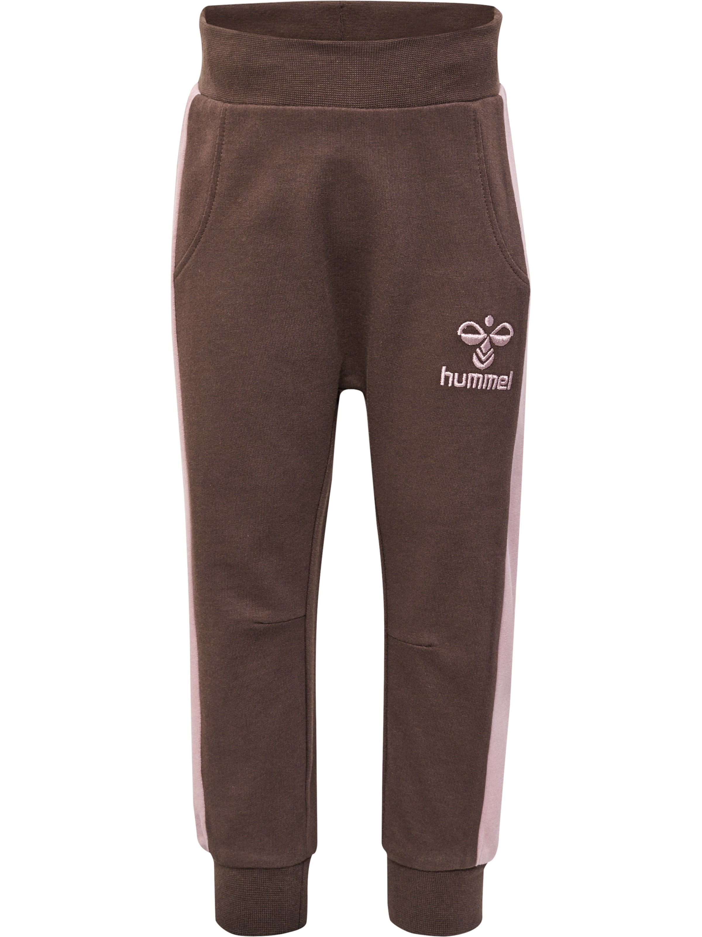 Hummel Tapered Trousers in Brown: front