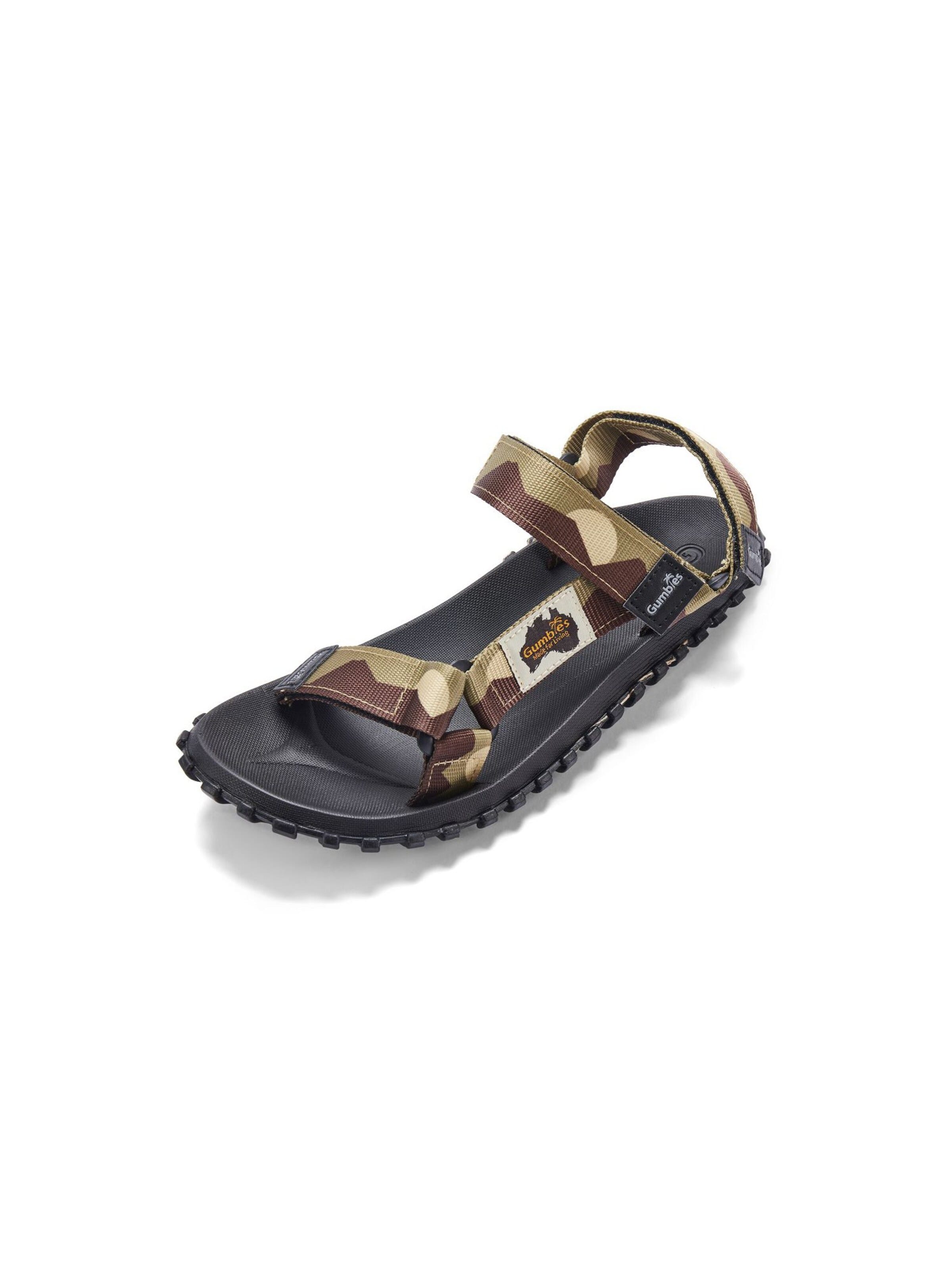 Gumbies Sandale 'Gumbies Scrambler'‌‌‌‌‌‌ in Braun: Vorderseite