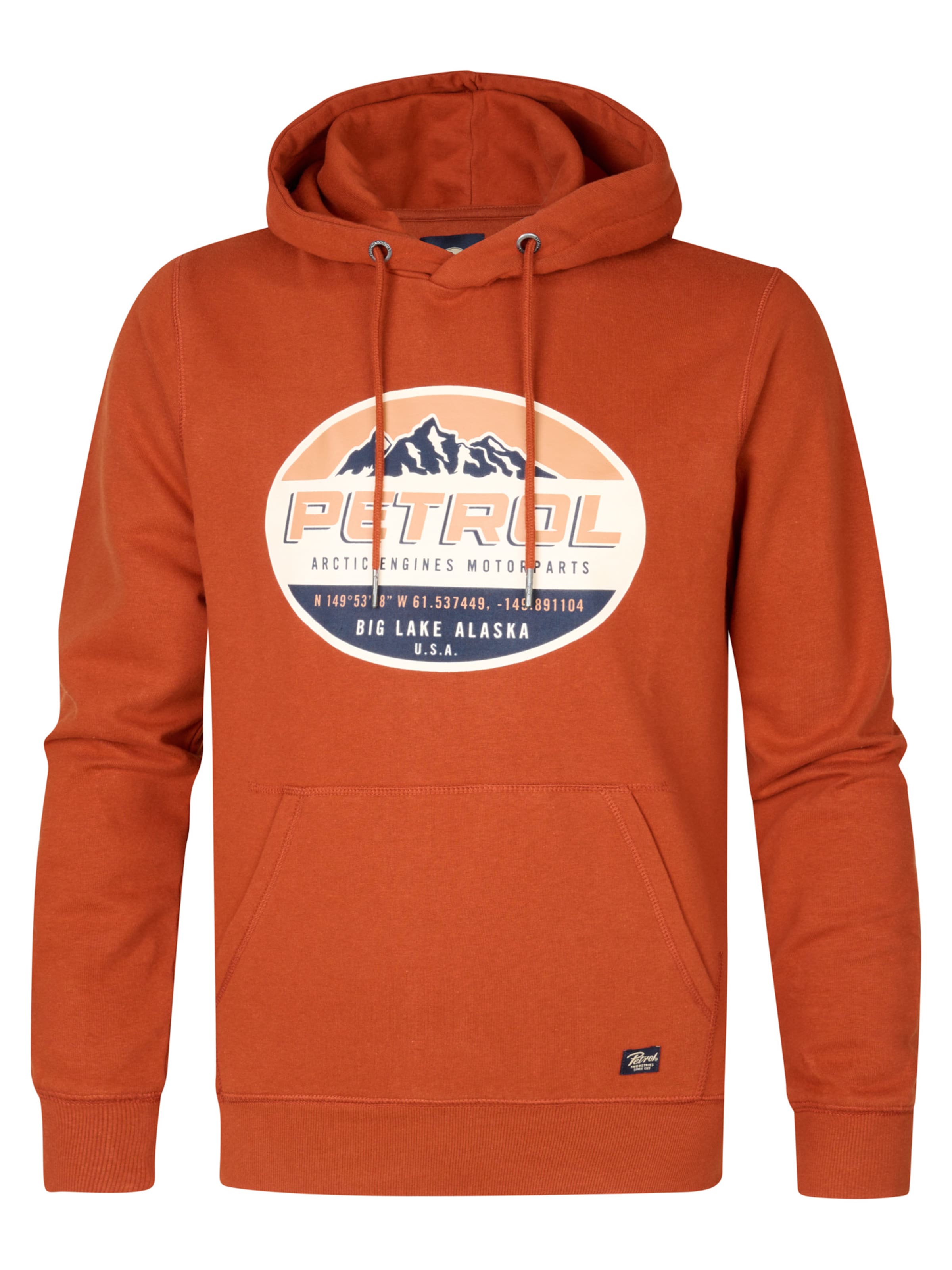 Petrol Industries Μπλούζα φούτερ 'Taku' σε καφέ: μπροστά