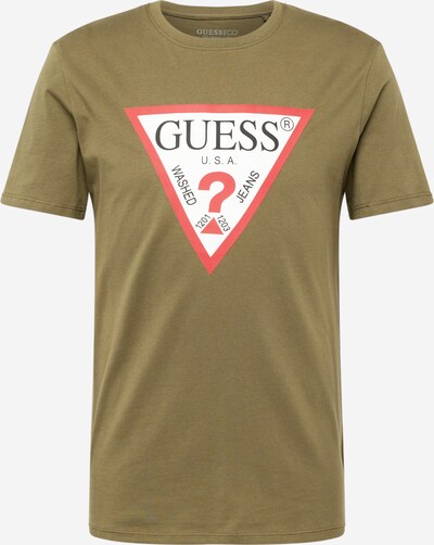 GUESS Shirt in Olive / Red / Black / White, Item view