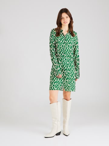 PATRIZIA PEPE - Vestido camisero en verde: frente