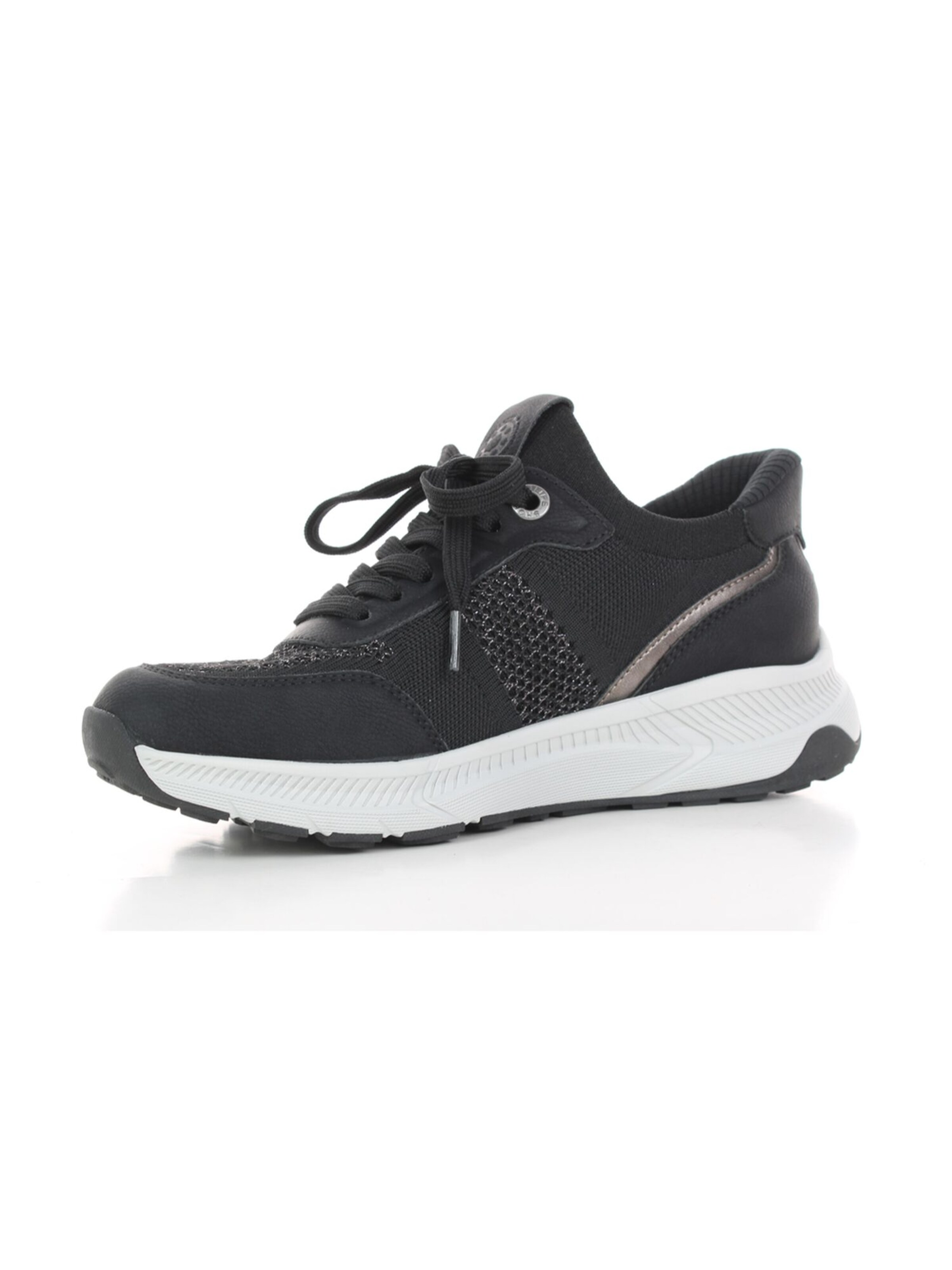 Relife Platform trainers in Black: front