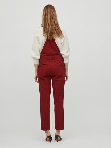 VILA Regular Jean Overalls 'KATTY' in Red