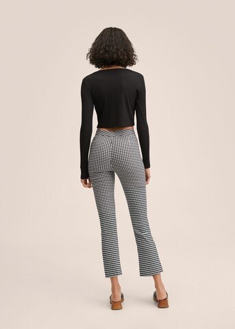 MANGO Boot cut Pants 'Trompy' in Black