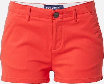 Regular Pantalon 'CHINO HOT SHORT' Superdry en rouge : devant