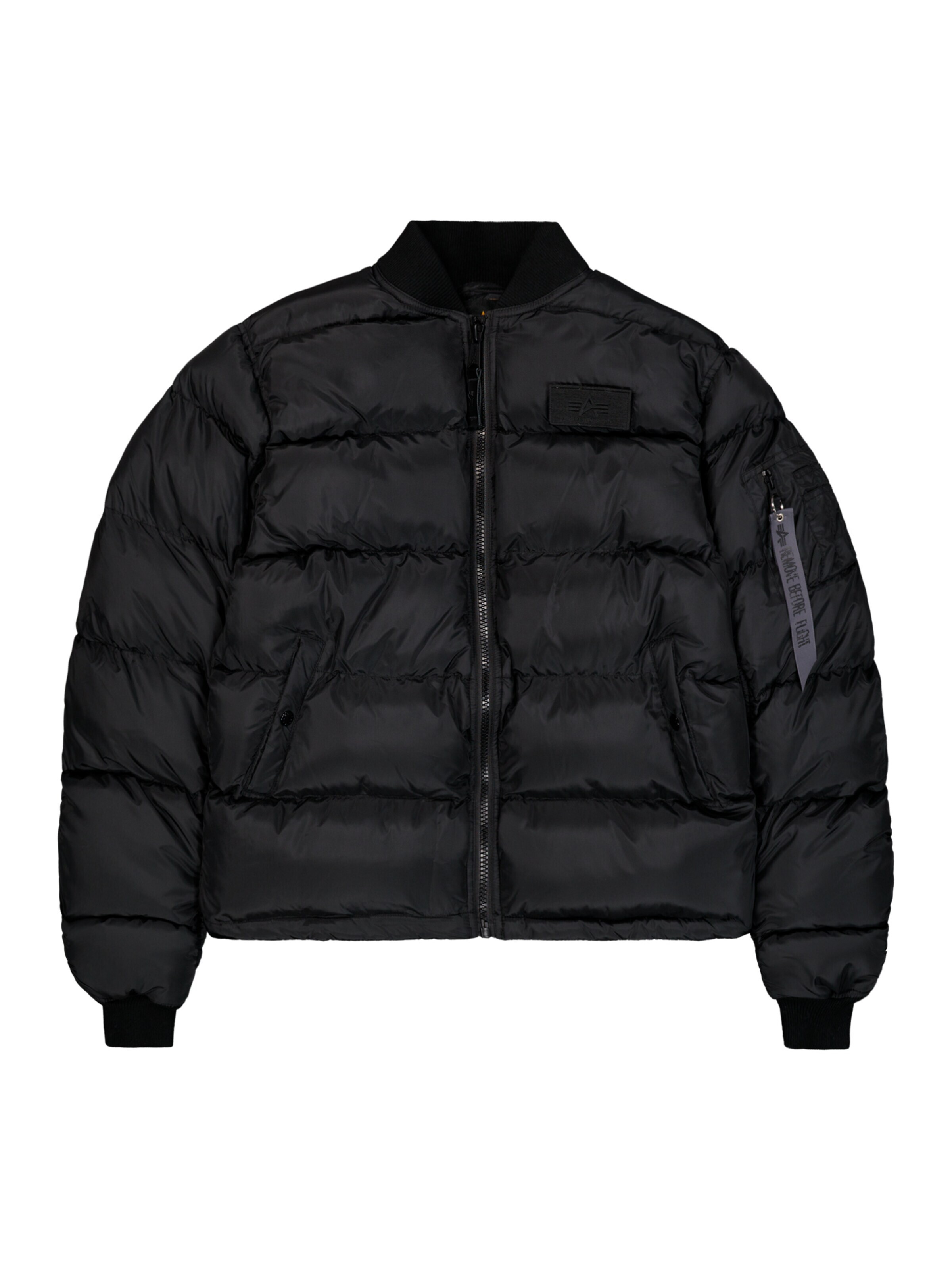 ALPHA INDUSTRIES Winter Jacket 'MA-1' in Black: front