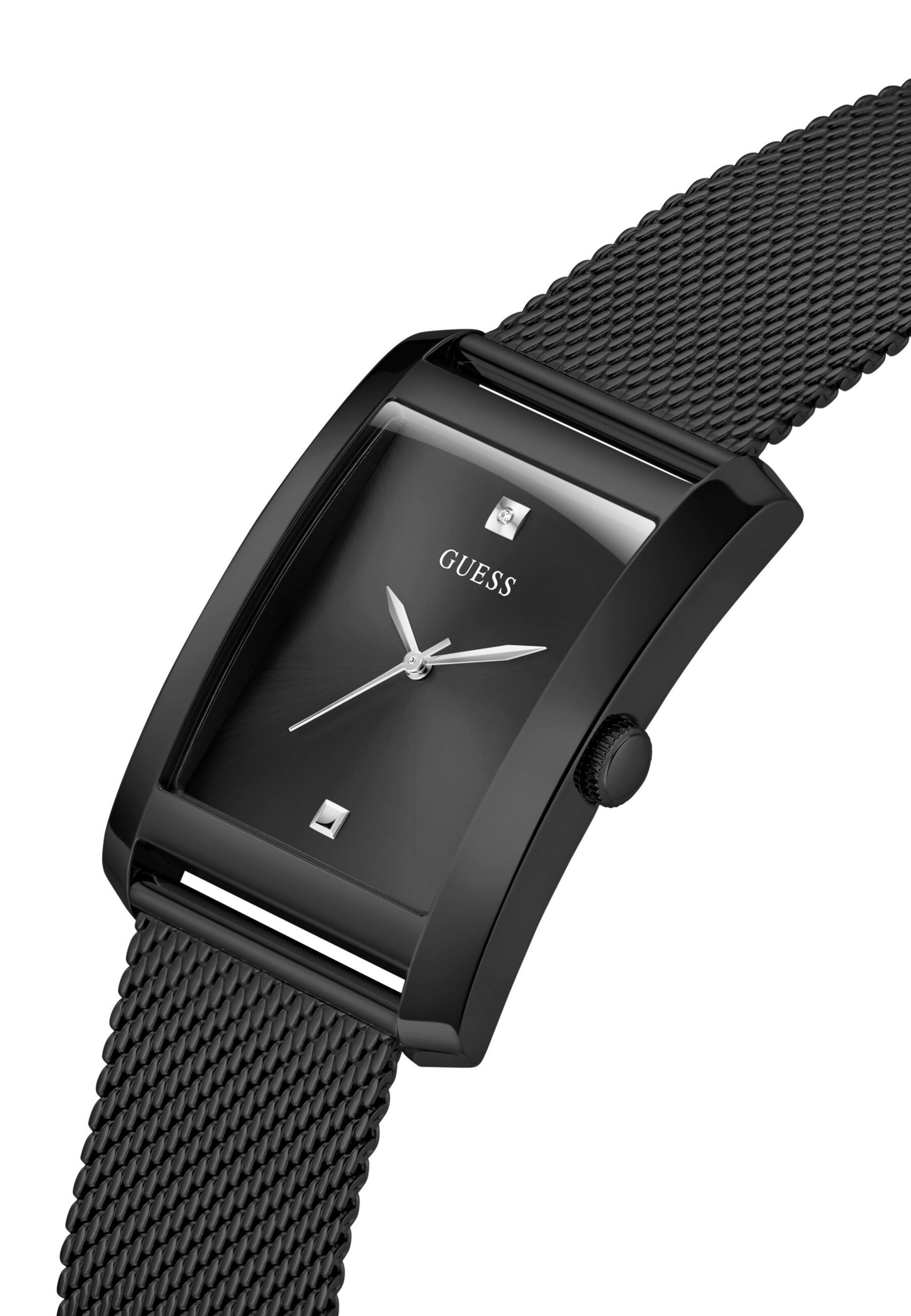 GUESS Uhr 'Clyde' in Schwarz
