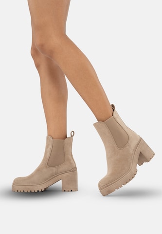 Boots chelsea di Elara in beige