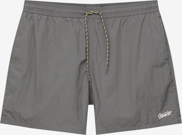 Shorts de bain Pull&Bear en gris : devant
