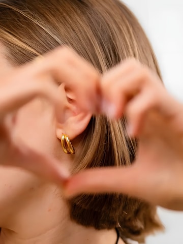 hiBALI Earrings 'Double Wavys' in Gold