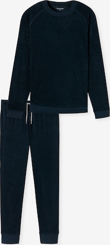 SCHIESSER Pyjama lang in Blauw: voorkant