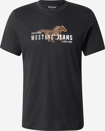 MUSTANG - Camiseta 'AUSTIN' en negro: frente