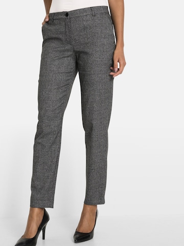bonprix Slimfit Chino nadrág - szürke: elől