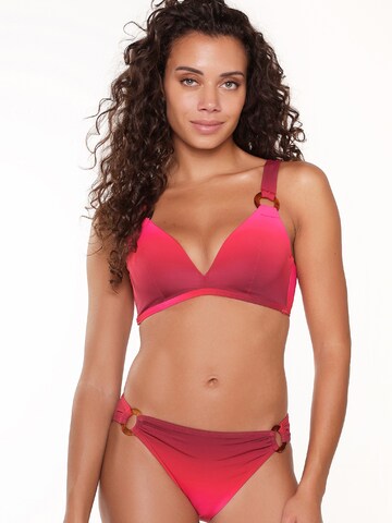 LingaDore Triangle Bikini top in Red: front