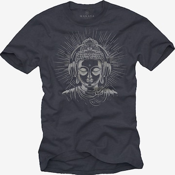 MAKAYA Shirt 'Buddha' in Grey: front