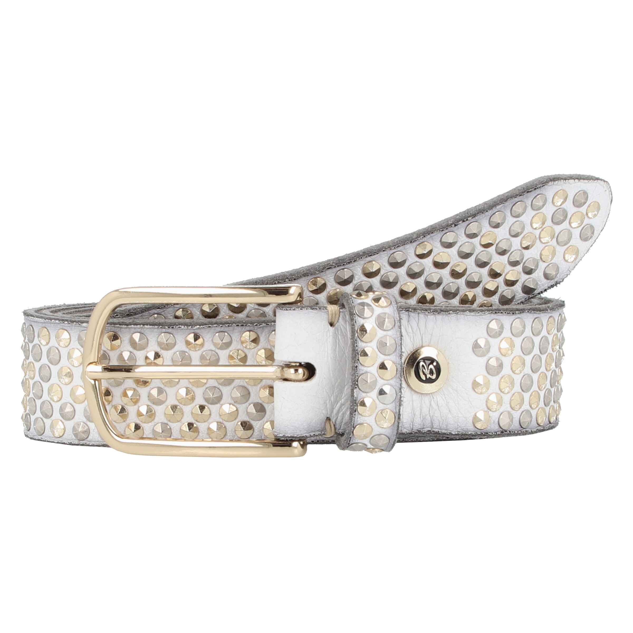 B.BELT Belt 'Zoe' in White: front