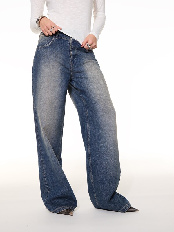 SHYX Loose fit Jeans in Dark Blue