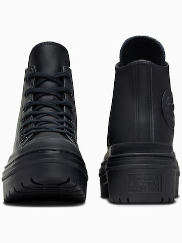 CONVERSE Sportschoen 'Converse Chuck Taylor All Star Lugged Heel Leather Platform' in Zwart