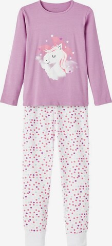 NAME IT Pajamas ' Einhorn-Print' in Purple: front