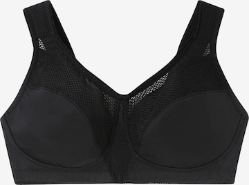 SHEEGO Sports Bra in Black: front