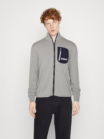 Geacă tricotată 'D-HURON' de la NAPAPIJRI pe gri: față