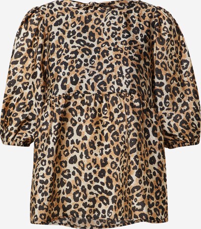 Crās Bluse in braun / cappuccino / schwarz, Produktansicht