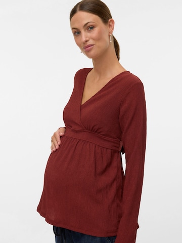 MAMALICIOUS Blouse 'Caileen' in Rood: voorkant