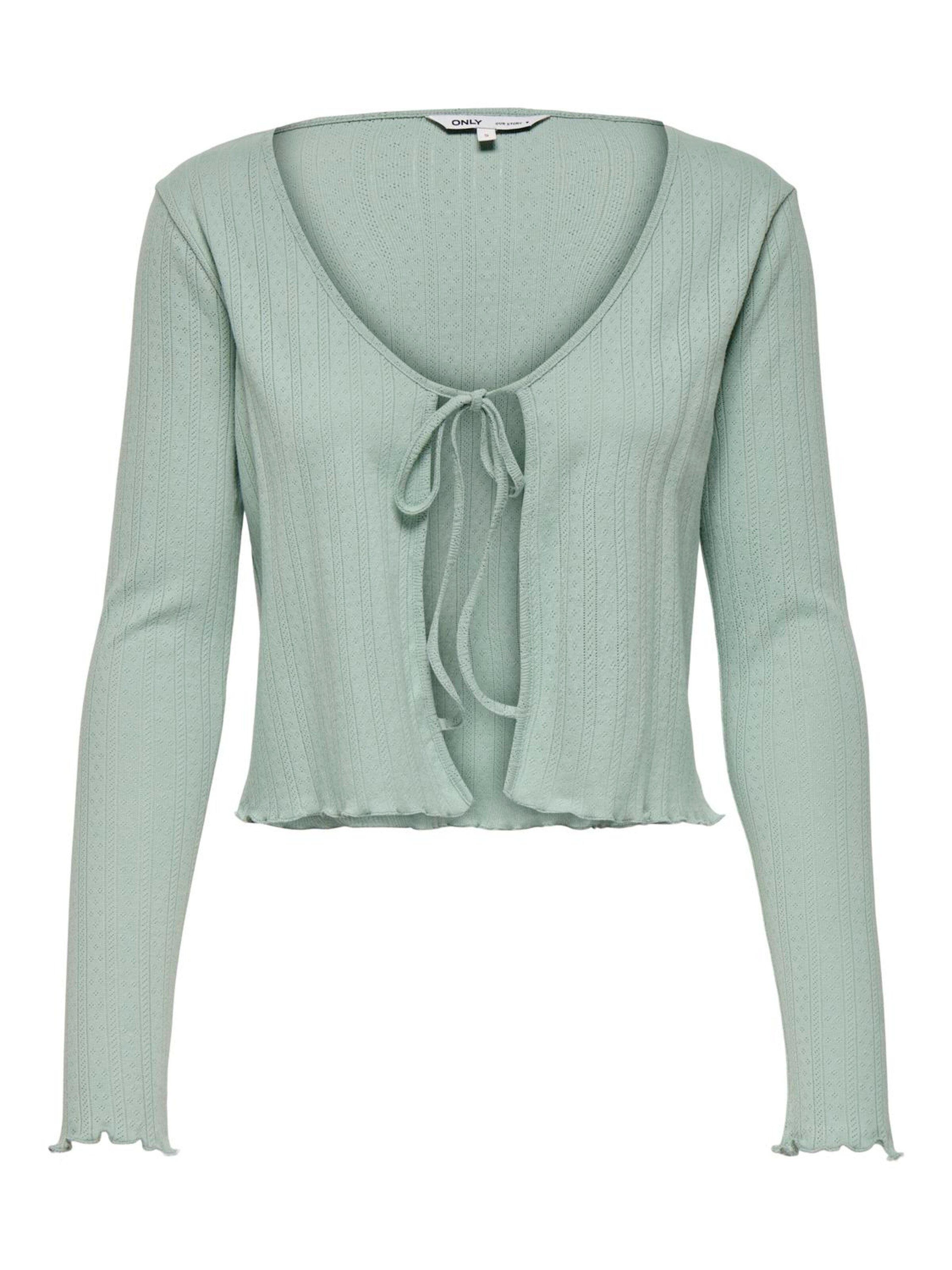 ONLY Knit Cardigan in Green: front