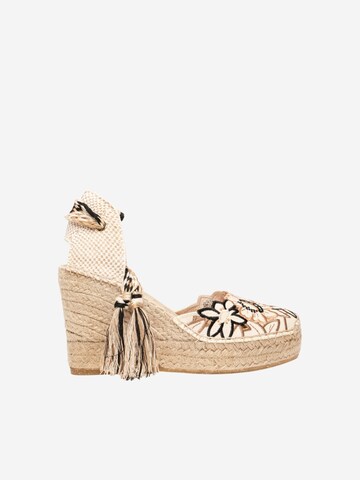 Alhamas Sandale 'Alpargata Cuña 10 cm'‌‌‌‌‌‌‌‌ in Beige: Vorderseite