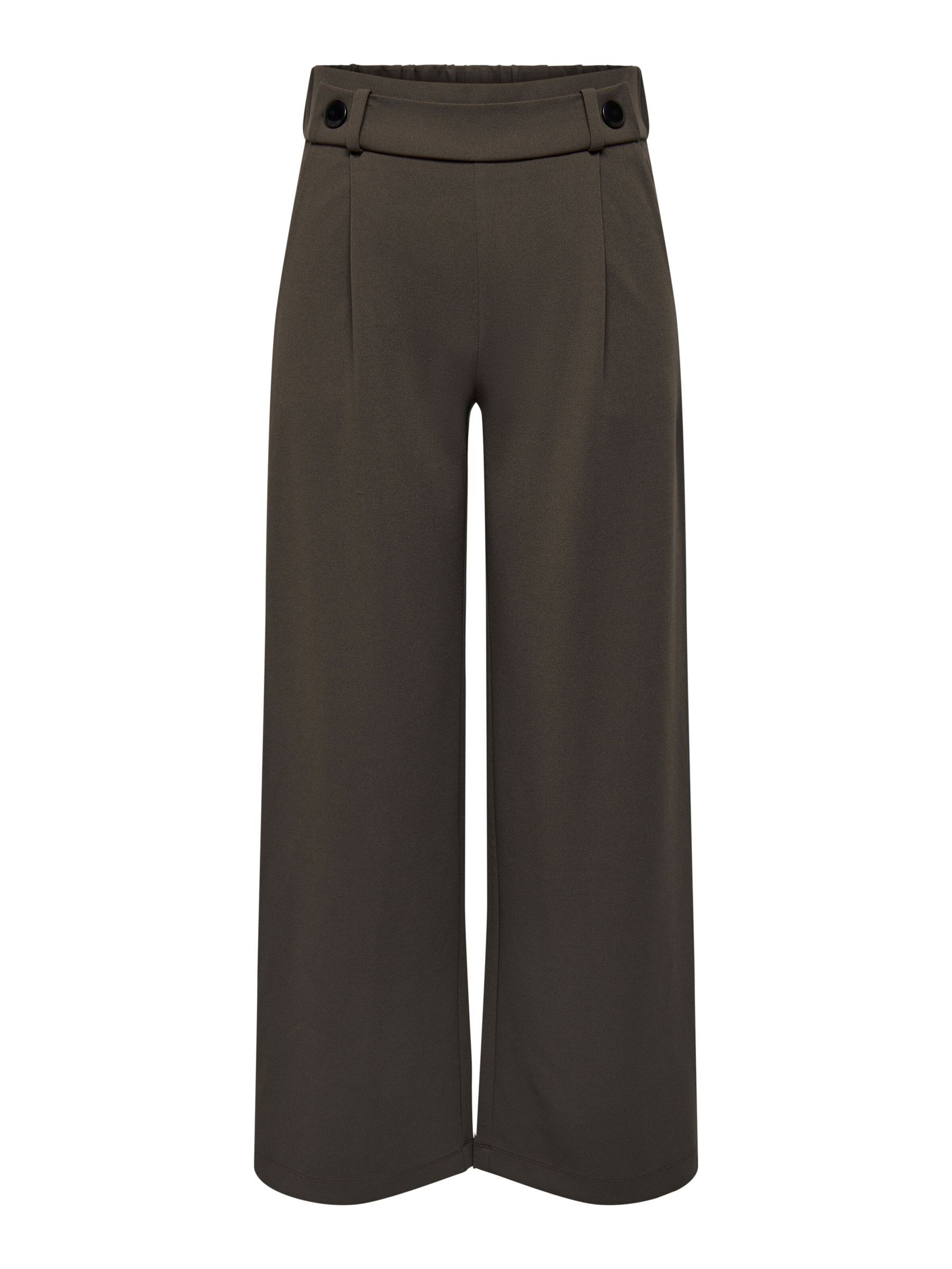 JDY Tall Wide leg Bandplooibroek 'JDYGeggo' in Bruin: voorkant