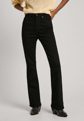 Pepe Jeans Flared Jeans in Zwart: voorkant