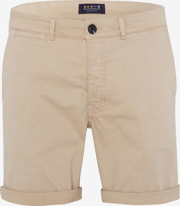 Navigator Regular Pants in Beige: front