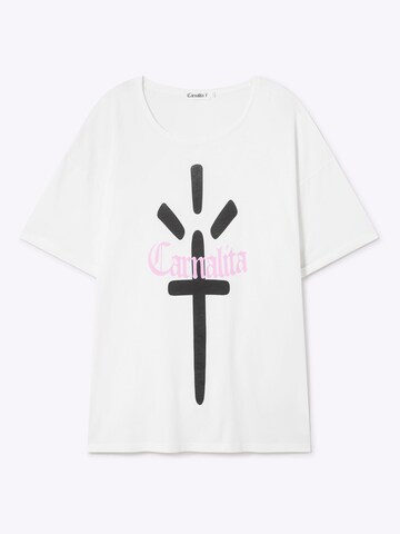 Carnalita - Vestido camisero 'Vestido' en blanco: frente