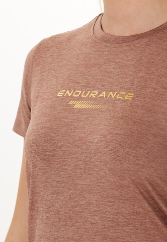 ENDURANCE Functioneel shirt 'Wange' in Bruin
