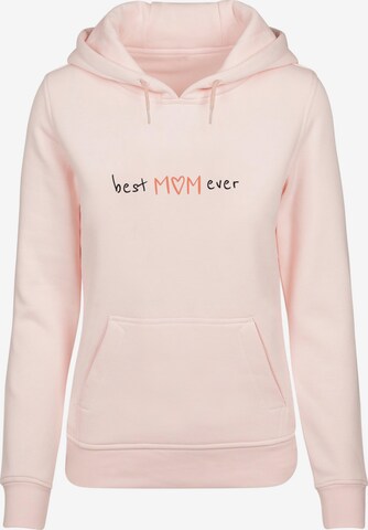 Merchcode Sweatshirt 'Mothers Day - Best mom ever' in Roze: voorkant